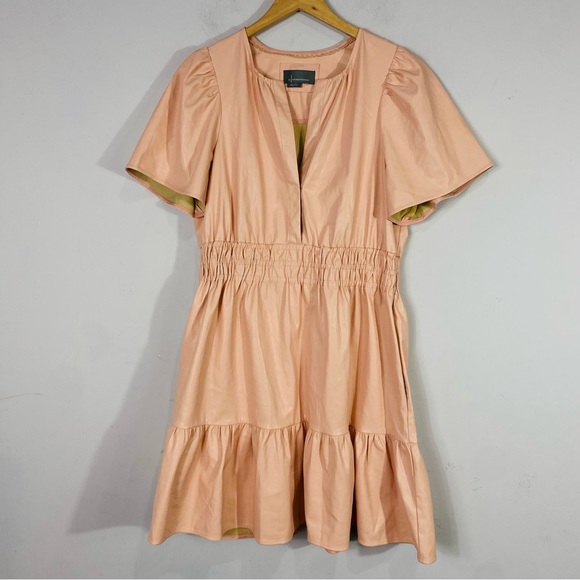 ANTHROPOLOGIE Somerset Mini Dress Faux Leather Edition - Picture 7 of 13